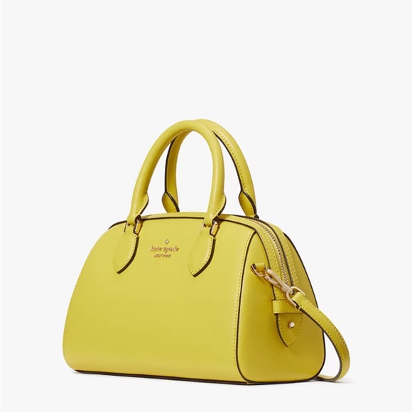 NWT Kate Spade Madison Saffiano Leather Duffle Crossbody | Color Lime Green - Picture 3 of 5